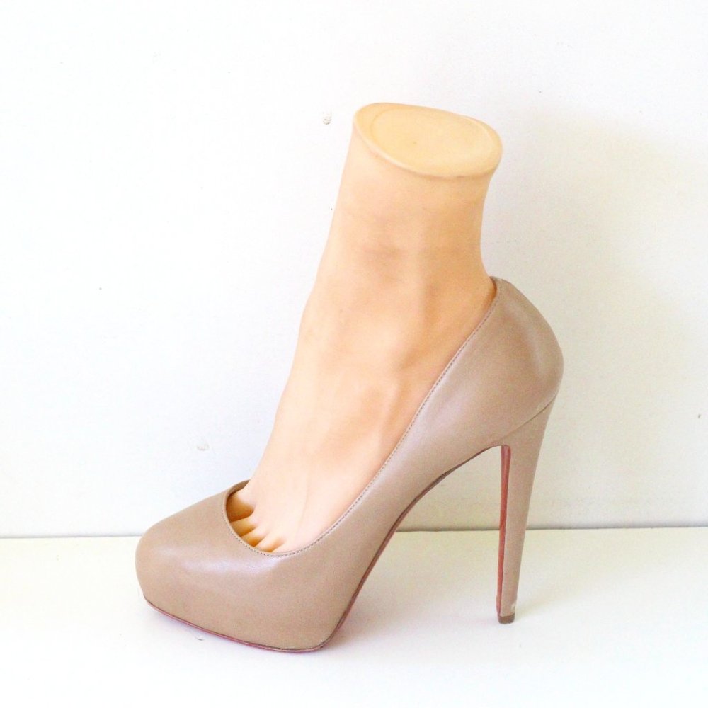 Christian Louboutin Beige Miss Clichy Leather Pumps